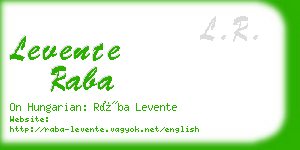 levente raba business card